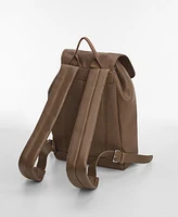 Mango Men's Leather-Effect Backpack