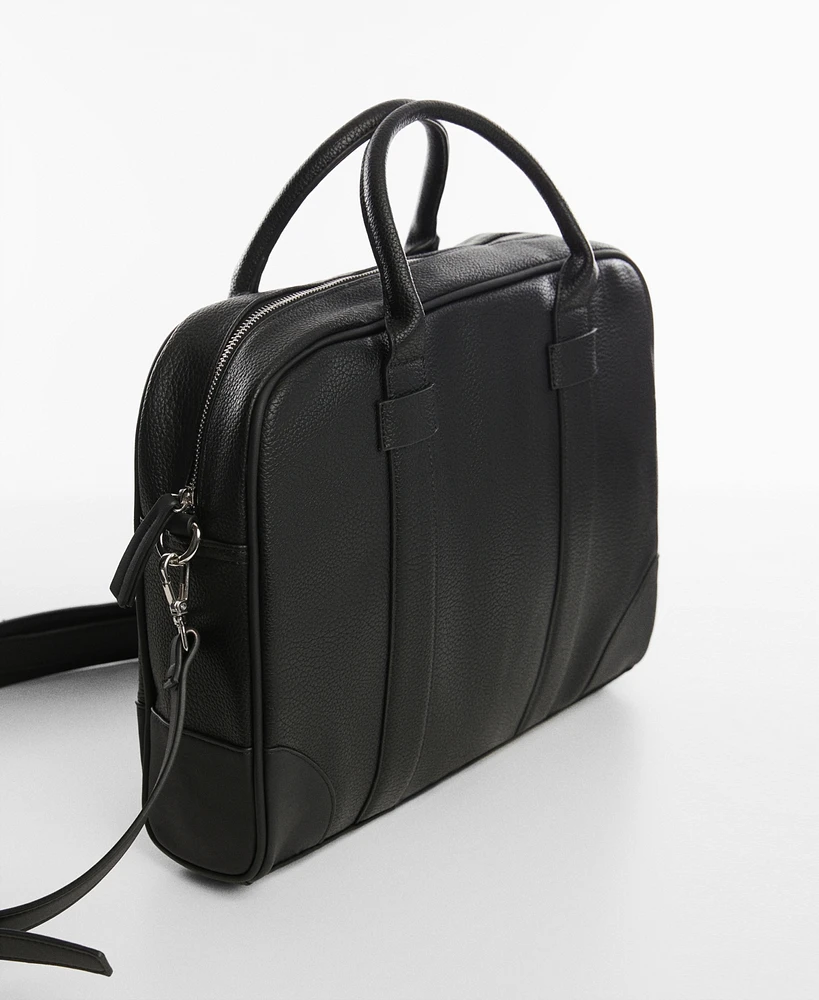 Mango Men's Leather-Effect Briefcase