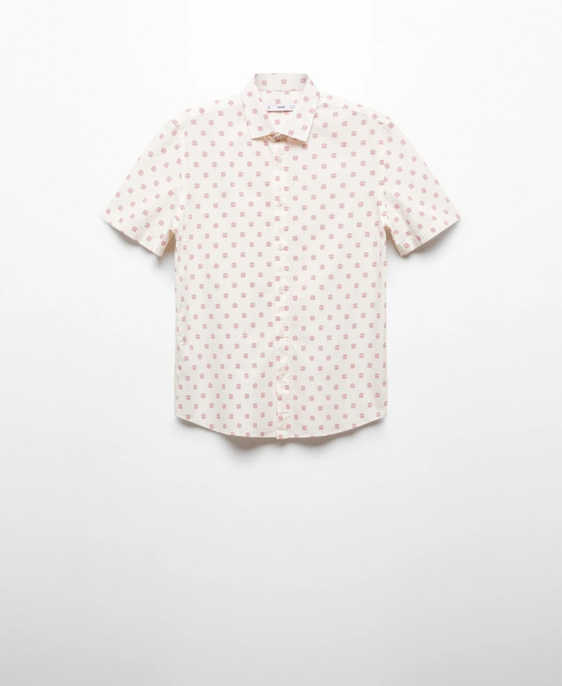 Mango Men's 100% Cotton Printed Shirt