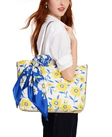 kate spade new york Women's Sunshine Floral Silk Square