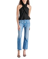 Steve Madden Women's Kosta Halter-Neck Peplum Top