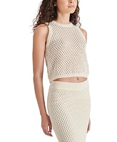 Steve Madden Women's Melina Open Crochet Sweater