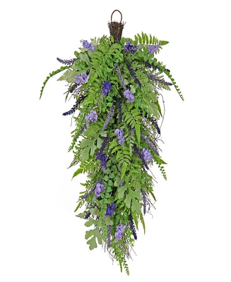 National Tree Company 30 Fern and Astilbe Flowers Teardrop