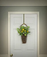 National Tree Company 21 Leafy Greens and Lemons Wall Basket