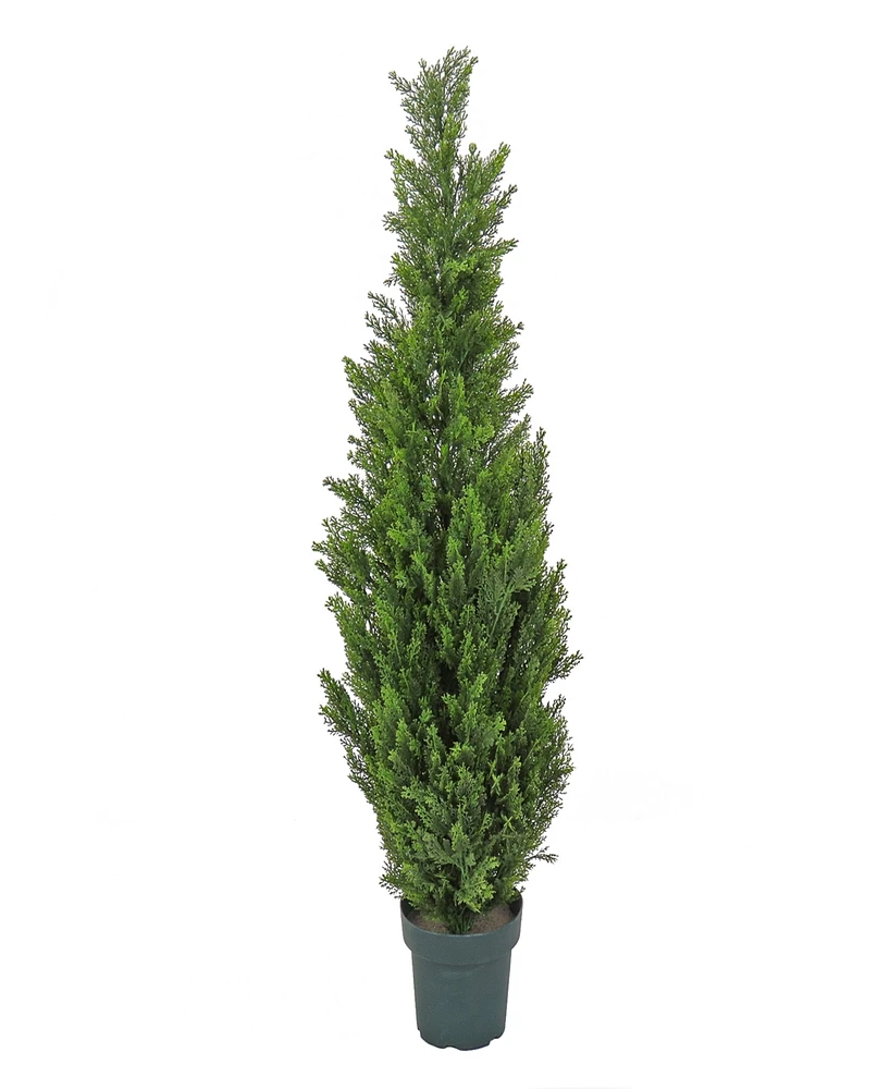 National Tree Company 50 Cedar Tree in Dark Green Round Growers Pot