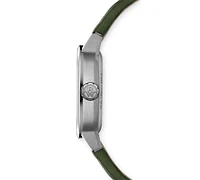 Raymond Weil Men's Swiss Automatic Freelancer Green Leather Strap Watch 40mm