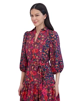 Jessica Howard Petite Floral-Print Fit & Flare Dress