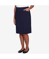 Alfred Dunner Women's Classic Stretch Waist Skirt