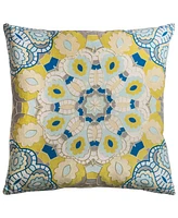 Rizzy Home Medallion Polyester Filled Decorative Pillow, 20" x 20"