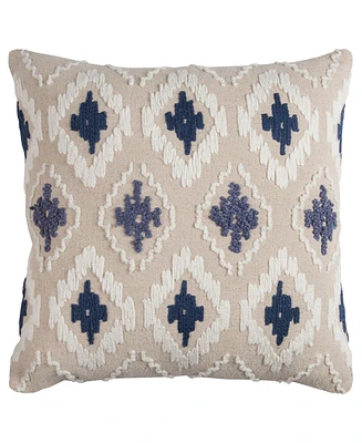 Rizzy Home Ikat Polyester Filled Decorative Pillow, 20" x 20"