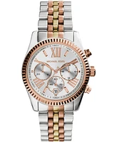 Michael Kors Women's Lexington Tri-Tone Stainless Steel Watch 38mm - Tri