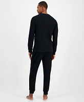 Club Room Men's Waffle Long-Sleeve T-Shirt & Pajama Pant Set, Created for Macys