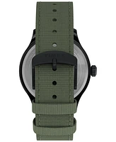 Timex Men's Expedition Field Quartz Analog Green material Strap 43mm Round Watch