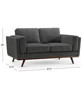 Abbyson Living Venice 67.5" Modern Fabric Loveseat