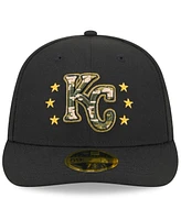 New Era Men's Black Kansas City Royals 2024 Armed Forces Day Low Profile 59FIFTY Fitted Hat