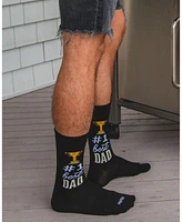 MeMoi Men's 1 Dad Trophy Novelty Crew Sock