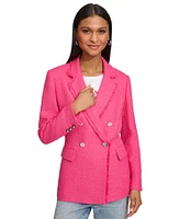 Karl Lagerfeld Paris Women's Tweed Long-Sleeve Blazer