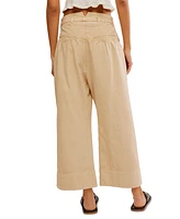 Free People Women's Sweet Talk Pleat-Front Chino Pants