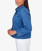 Alfred Dunner Petite Classic Fit Denim Jacket