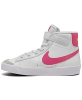 Nike Little Girls' Blazer Mid '77 Fastening Strap Casual Sneakers from Finish Line