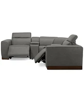 Lovro 5-Pc. Leather Sofa with 2 Power Motion Chairs & Consoles, Created for Macy's