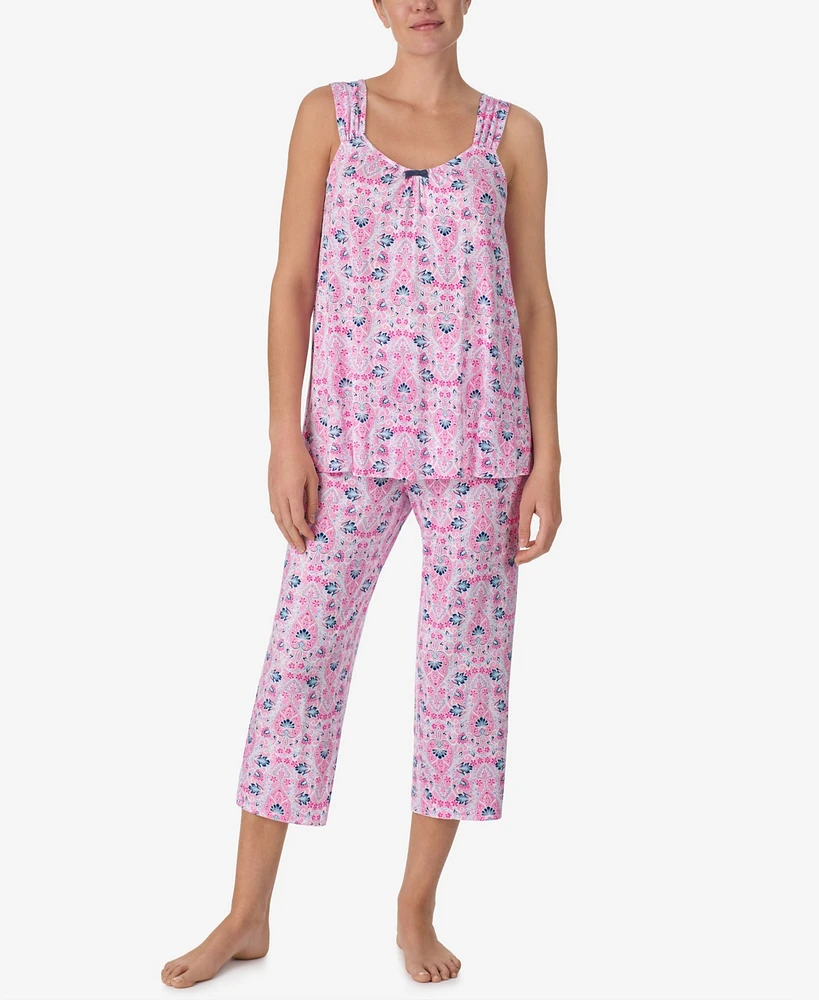 Ellen Tracy Women's Sleeveless Cropped Pj Set