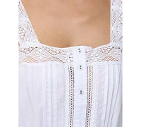 Frye Women's Cotton Lace-Trim Peplum Tank