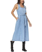 Frye Women's Chambray Cross-Back Midi Dress