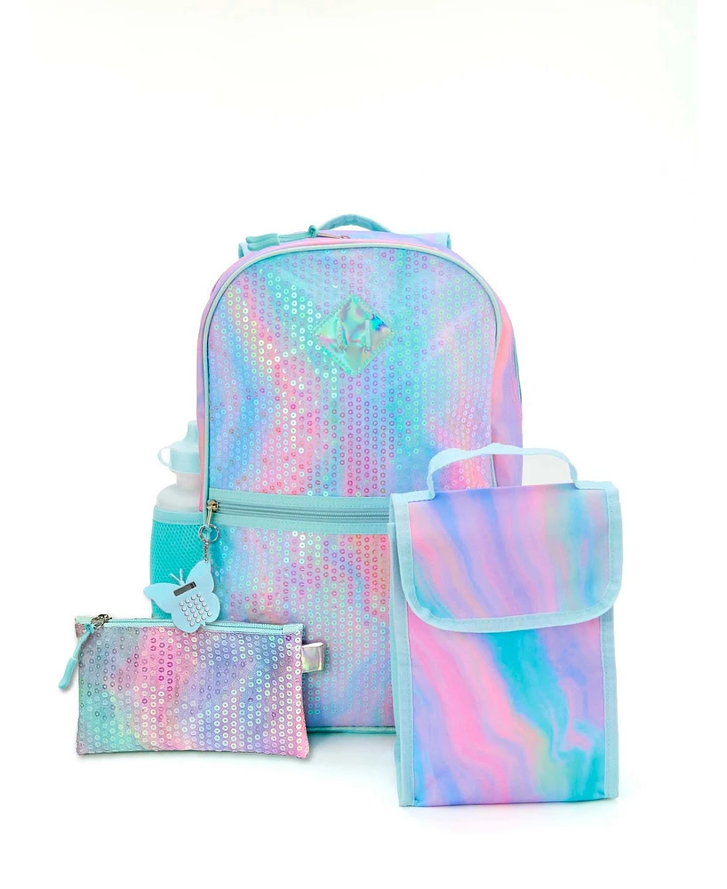 InMocean Girl's Sequined Tie Dye Backpack Set