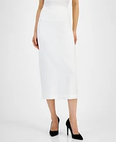 Kasper Crepe Column Skirt