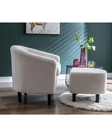 Benton 27" Fabric Barrel Chair and Ottoman, Created for Macy's