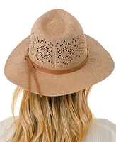 Marcus Adler Women's Packable Panama Hat with Suede Trim