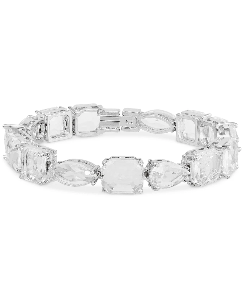 Guess Mixed Cut Crystal Statement Flex Bracelet