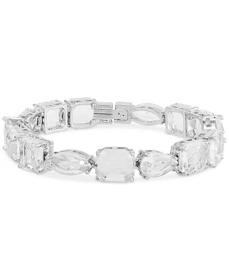 Guess Mixed Cut Crystal Statement Flex Bracelet