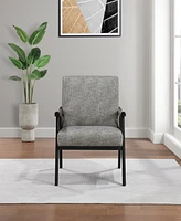 Office Star Weldon Armchair in Graphite Fabric with Black Finished Frame