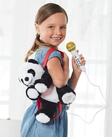 Singing Machine Plush Toy Karaoke Backpack with Microphone, Speaker, Songs Sound Effects, BigPanda