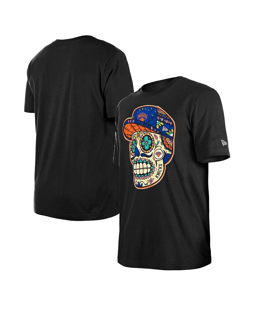 New Era Unisex Black York Knicks Sugar Skull T-Shirt