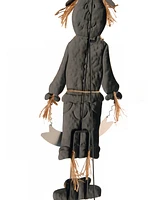 National Tree Company 27" Metal Scarecrow Standing Fall Decoration, Pack of 2, Autumn Collection