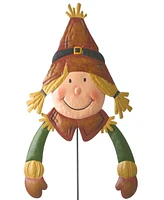 National Tree Company 26" Scarecrow Girl Garden Stake Outdoor Decoration, Autumn Collection