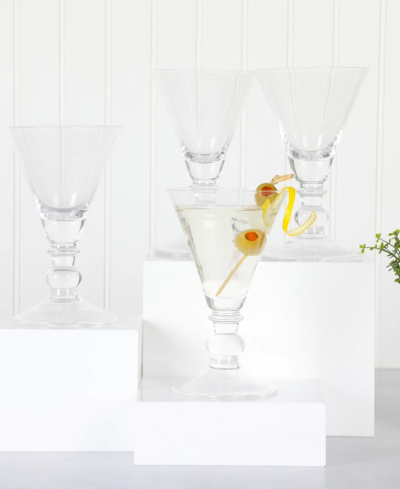 Martha Stewart Crispa Handmade Glassware, Set of 4