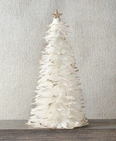 Holiday Lane Shine Bright Gold Glitter White Feather Tree, Created for Macy's