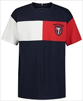 Tommy Hilfiger Big Boys Crest Colorblocked Embroidered Logo Graphic T-Shirt