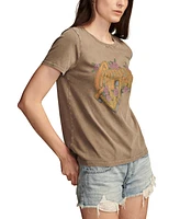 Lucky Brand Women's Studded Grateful Dead Classic Crewneck T-Shirt