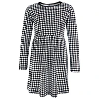 Hudson Baby Big Girls Hudson Cotton Dresses, Black Red Plaid