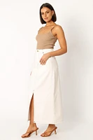 Women's Rana Denim Midi Skirt - White