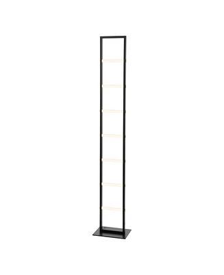 Jonathan Y Ivan 59.3" Minimalist Modern Iron Ladder Dimmable Integrated Led Floor Lamp, Black