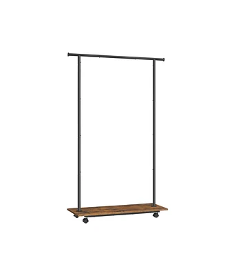Slickblue Clothes Rack with Wheels, Garment for Hanging Shelf
