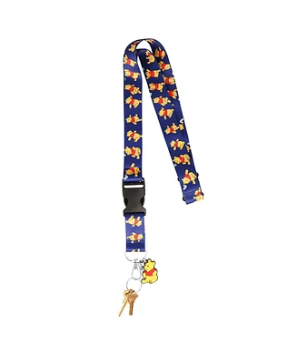 Disney Winnie the Pooh Lanyard - Lanyards for Keys - Neck Lanyard with Winnie the Pooh Charm