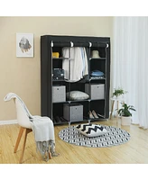 Slickblue Portable Wardrobe Storage Organizer With 10 Shelves, Quick And Easy To Assemble, Extra Space