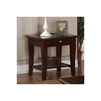 Streamdale Furniture Modern Wooden Brown 1 Piece End Table Living Room Sofa Side Table